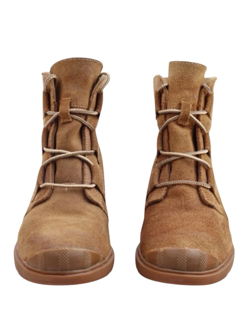 Sorel Toronto Wedge Heels Ankle Lace Up Brown Suede Light Brown Wedge Boots - Picture 4 of 12